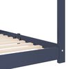 vidaXL Kids Bed Frame Grey Solid Pine Wood 70x140 cm