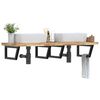 vidaXL Basin Shelf Wall Mounted Steel and Solid Wood Acacia