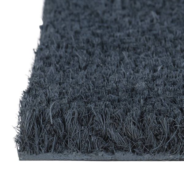 vidaXL Door Mat Dark Grey Half Round 40x60 cm Tufted Coir