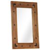 vidaXL Mirror Solid Acacia Wood 50x80 cm