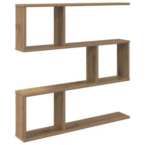 vidaXL Wall Shelf Artisan Oak 80 x 12 x 79.5 cm Engineered Wood