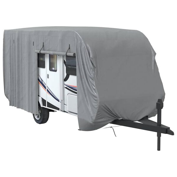 vidaXL Caravan Cover Grey 610x250x220 cm Non-woven Fabric