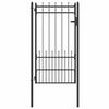 vidaXL Fence Gate HORST Steel Black Lockable