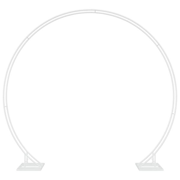 vidaXL Wedding Arch White 220 x 45 x 200 cm Steel