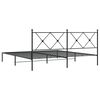 vidaXL Metal Bed Frame without Mattress with Headboard Black 183x213cm