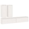 vidaXL TV Cabinet | Set of 4 | White | Solid Pine Wood | Standard