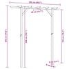 vidaXL Garden Pergola 205x40x203 cm Wood