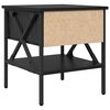 vidaXL Bedside Cabinet with Drawer 2 pcs Black oak 40 x 42 x 45 cm