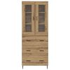 vidaXL Highboard with Drawer 2 pcs Artisan Oak Engineered Wood