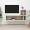 vidaXL 2 Piece TV Cabinet Set Sonoma Oak Engineered Wood