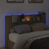 vidaXL Headboard Cabinet with LED Sonoma 160 x 16.5 x 103.5 cm