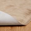vidaXL Faux Sheepskin Rug Tafalla Beige Ø 200 cm Polyester