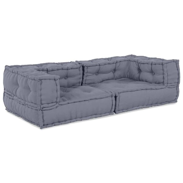 vidaXL Modular Sofa 3 pcs Grey 140 x 70 x 36 cm Fabric