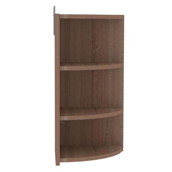 vidaXL Wall Corner Shelf Sonoma Oak 30x31.5x60 cm Engineered Wood