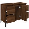 vidaXL Sink Cabinet Brown Oak 80x33x60 cm Engineered Wood