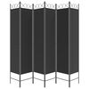 vidaXL 6-Panel Room Divider Black 240x200 cm Fabric