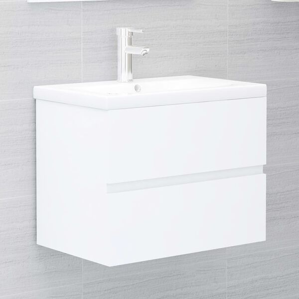 vidaXL Sink Cabinet White 60x38.5x45 cm Engineered Wood