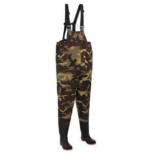 vidaXL Chest Waders with Boots Size 39 Camouflage