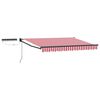 vidaXL Electric Retractable Awning Red, White and Anthracite 2.5 x 2 m