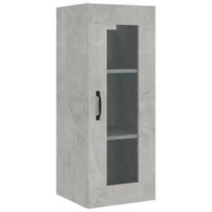 vidaXL Hanging Wall Cabinet Concrete Grey 34.5x34x90cm