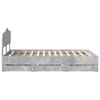 vidaXL Bed Frame with Drawer Concrete Grey 120 x 190 cm Engineer Wood