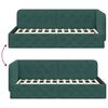 vidaXL Corner Bed Frame with Headboard Dark Green 90 x 200 cm Velvet