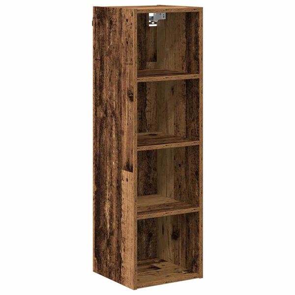 vidaXL Hanging Cabinet with Storage Riga Old Wood 30 x 29.5 x 100 cm