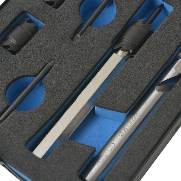 vidaXL Nine Piece Spot Weld Cutter and Drill Bit Set HSS