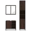vidaXL 3 Piece Bathroom Furniture Set Brown Oak Engineered Wood