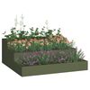 vidaXL Garden Planter Olive Green 90 x 90 x 35 cm Cold-rolled Steel
