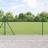 vidaXL Chain Link Fence with Posts Green 0.8 x 25 m Steel