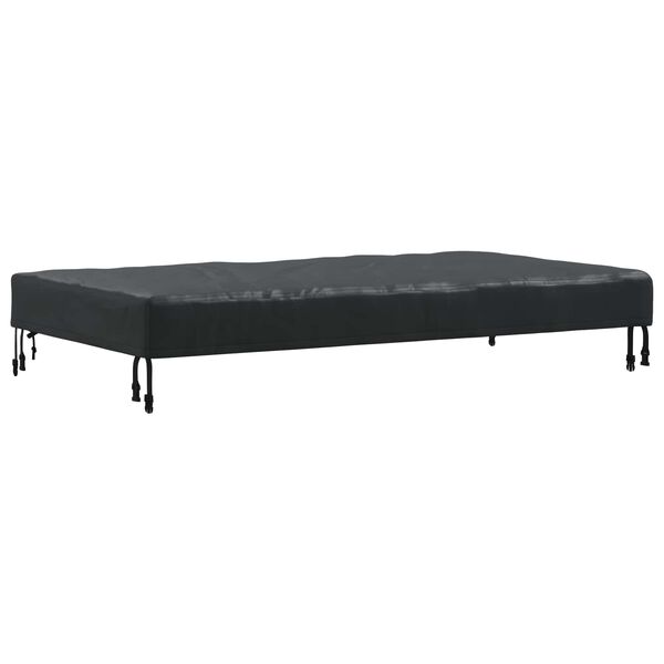 vidaXL Table Cover Plain Black 72 x 122 x 15 cm Fabric