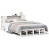 vidaXL Bookcase Bed without Mattress White 120x190 cm Small Double Solid Wood