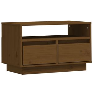 vidaXL TV Cabinet Honey Brown 60x35x37 cm Solid Wood Pine