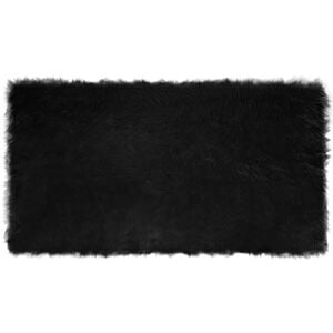 vidaXL Faux Sheepskin Rug Tafalla Black 60 x 110 cm Polyester