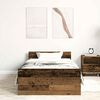 vidaXL Bed Frame without Mattress Old Wood 90x200 cm Engineered Wood