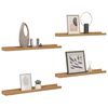 vidaXL Wall Shelf with Shelf 4 pcs Brown 40 x 9 x 3 cm Engineered Wood