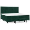 vidaXL Box Spring Bed with Mattress Dark Green 200x200 cm Velvet