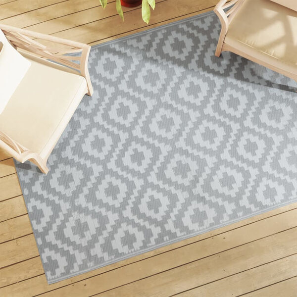vidaXL Outdoor Carpet ARAKIL Grey 140x200 cm PP