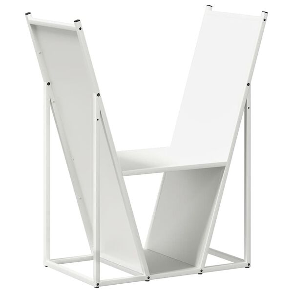 vidaXL Firewood Rack White 69.5x35x81 cm Cold-rolled steel