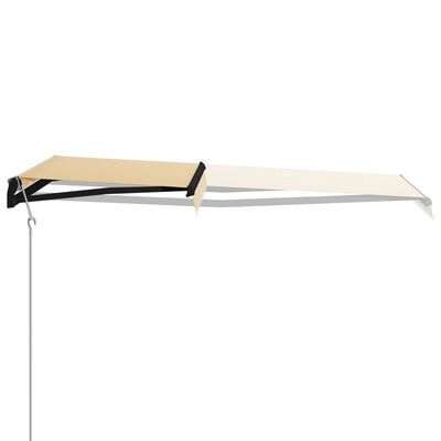 vidaXL Automatic Retractable Awning 300x250 cm Yellow and White