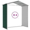 vidaXL Garden Shed Green 191x385x198 cm Galvanised Steel