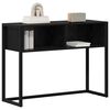 vidaXL End Table Black Oak 100 x 36 x 75 cm Engineered Wood