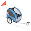 vidaXL Bike Trailer Grey and Blue 30 kg