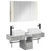 vidaXL Bathroom Cabinet Set 4 pcs Concrete Grey 103.5 x 15.5 x 70 cm