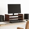 vidaXL Monitor Stand Brown Oak 50x27x20 cm Engineered Wood