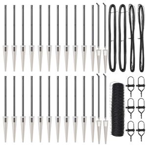 vidaXL Fence Post Grey 50 x 0.5 m (36 mm mesh) Steel and PVC