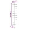vidaXL Wall-mounted Wine Rack for 10 Bottles 2 pcs Gold Metal