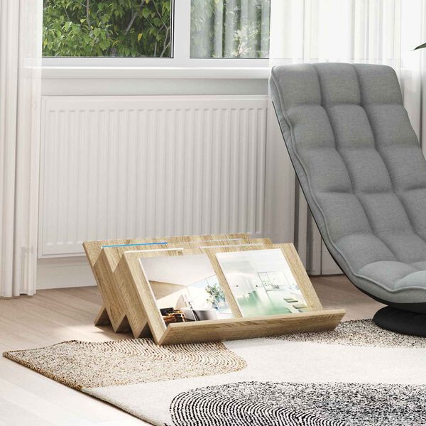 vidaXL Magazine Rack Sonoma Oak 65 x 53 x 28.5 cm Engineered Wood