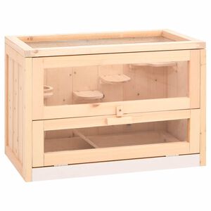 vidaXL Hamster Cage 60x35,5x42 cm Solid Wood Fir